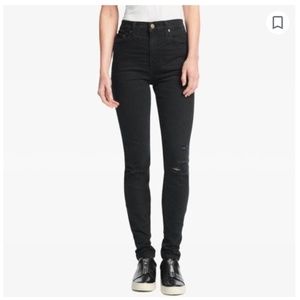 FRYE Black Distressed Skinny Jeans
